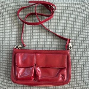 Red Leather Crossbody Bag